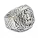 Trendsmax 316L Stainless Steel Signet Ring for Men Boys Carved Cross Crown Silver Tone Finger Ring Gothic Cool Size 8-13