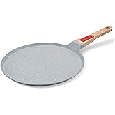 RANX INGST Ceramic Crepe Pan 10 in, Nonstick Dosa Pan with Detachable Handle, Pancake Pan Blue
