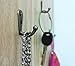 ALIMITOPIA 20pcs Metal Hook with 40pcs Screw,Small Size Antique Bronze Tone Door Wall Mounted Hook Hanger