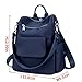 TOPSHINE Women Backpack Purse Water Resistant Nylon Ladies Rucksack with Earphone Hole Shoulder Bag (BLUE)
