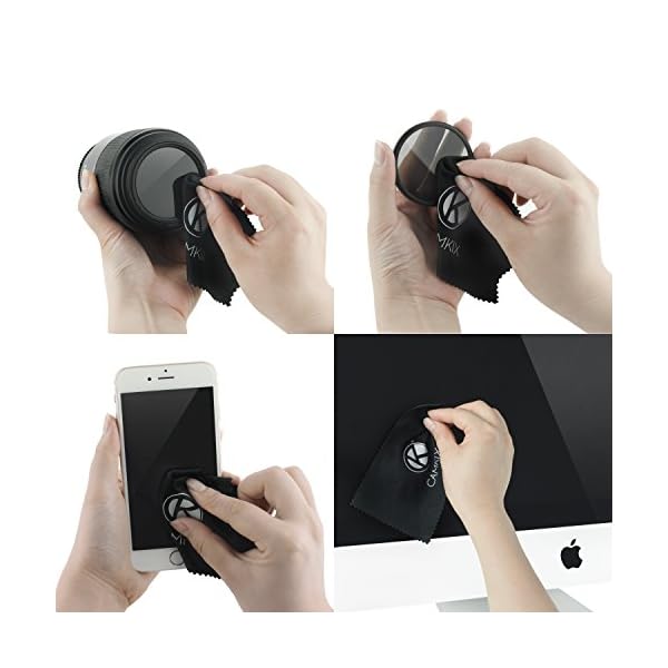 Camkix Objektiv und Bildschirm Reinigungs Kit - Reinigungsspray, Mikrofasertuch – Reinigung des Kameraobjektivs Ihrer DSLR oder Kameras – für Ihr Smartphone, Tablet, Laptop, etc. (2) – Bild 4