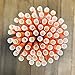Stripe Paper Straws - Party Supply - Orange White - 7.75 Inches - Pack of 100 - Outside the Box Papers Brand