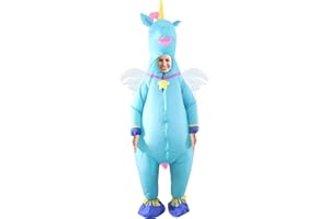 SHDEJTG Inflatable Costume, Halloween Costumes Men Women Unicorn Rider, Blow Up Costume for Unisex Godzilla Toy…