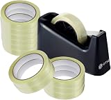 GTSE Tape Dispenser and 12 Pack Cellotape Bundle with Weighted Base