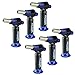 Turbo Blue Magnum Jet Flame Refillable Torch Lighter - Powerful Windproof Flame (6-Pack)