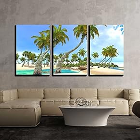Tropical Paradise Beach x3 Panels