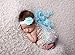 Sunmig Newborn Baby Photo Prop Blanket Rug Background Backdrops Basket Stuffer (Off-White)
