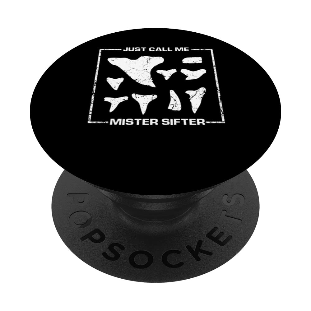 Fossil Tooth Hunter Design for Fossil Tooth Collector PopSockets Swappable PopGrip