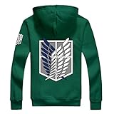Angelaicos Unisex Cotton Blend Luminated Printing Long Sleeve Costume Coats (M, Green)