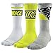 Nike Dri-fit Cushioned Crew Sock (Large, Cyber, Gray, White)