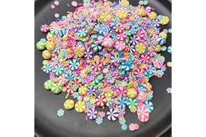 CCUUHJ 100g Christmas Candy Cane Slices Fake Sprinkles Resin Fake Candy Sprinkles Clay Sprinkle Polymer Sprinkle Polymer Clay Slices for Nail Art DIY Crafts Cake Phone (Multicolor)