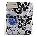 Fancyqube(TM Women Pleated Vintage Skirts Floral Print Midi Skirt Blue X-Large