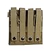 OUTRY M4 M16 AR-15 Type Magazine Pouch Mag Holder - Triple/Double/Single Airsoft MOLLE Mag Pouch - Open Top Version - Double - Tan/Coyote Brown