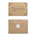 MAGJUCHE Rustic Kraft Thank You Cards - 32 Folded Note Cards – with Kraft envelopes