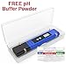 iCooker Digital Ph Meter For Water Testing [3 FREE Buffer Powder Mixture Included] Pen Tester with Auto Calibration Button Best Water Test Kit Aquarium Pool Hydroponic Measurement Range Tool