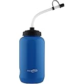 Pro Impact Squeezable Water Bottle Bendable Long Straw - LDPE BPA Free Plastic - Hydration for Baseball Hockey Gym MMA Yoga Boxing Cycling Softball Football Lacrosse (35.5 Oz.)