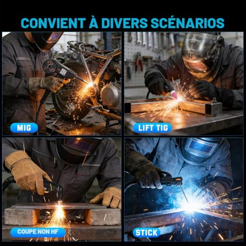 Reboot 7-in-1 MIG TIG MMA Plasma Welding Machine - Includes Gun Dispenser and TIG Torch - 30A Non-HF Plasma Cut - Dual Voltage 120/240V - For Bodywork, Workshop and Outdoor | Spool gun + TIG torch included. Dual voltage 120/240V (230V France). For bodywork, workshop and outdoor use