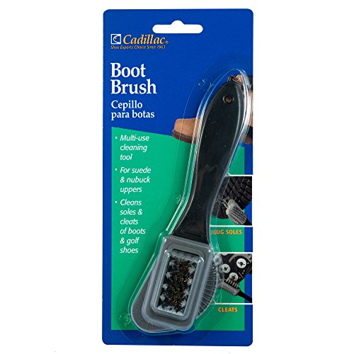 Cadillac Premium Boot Brush Cleaner - 4-Way Suede & Nubuck Leather Upper Shoe Brush - Multi-use Cleaner Brush Tool