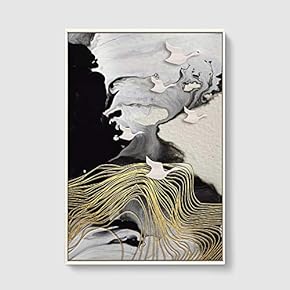 Framed Canvas Home Artwork Decoration Nordic Style Abstract Color Canvas Wall Art for Living Room, Bedroom - 16x24 inches