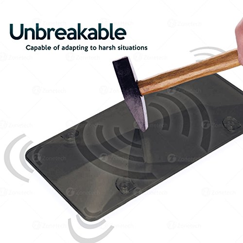 2 Clear+Smoked+Unbreakable+License+Shields