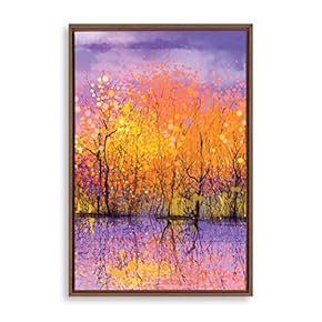 Framed for Living Room Bedroom Beautiful Gold Forest for
