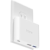 iHome 32W AC Pro Multi Port USB Wall Charger Block - Charging Station for Multiple Devices with 3 Ports (1 USB-C, 2 USB-A) - Fast Charging, Universal Compatibility