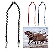 MEKEET-Bungee-Double-Dog-Coupler-Lead-No-Tangle-Two-2-Dog-Leash-and-Splitter-for-Walking-Puppy-Small-Medium-Large-dog-Black Bungee Double Dog Lead No Tangle Two 2 Dog Leash Coupler, For Walking Puppy, Small, Medium, Large dog, Adjustable 19.6…