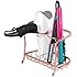 mDesign Hair Dryer & Accessory Storage Holder for Bathroom Vanity Countertop - Rose Gold