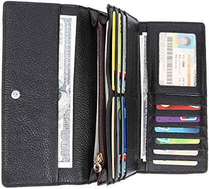 Women RFID Blocking Wallet Trifold Ladies Luxury Leather Clutch Travel Purse