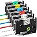 Greateam Compatible Label Tape Replacement for TZe P-Touch Label Tape 9mm 0.35" Brother TZe-221 TZe-121 TZe-421 TZe-521 TZe-621 TZe-721 for Brother Label Maker PT-D210 PT-H110 PT-D400 PT-D600, 6-Pack
