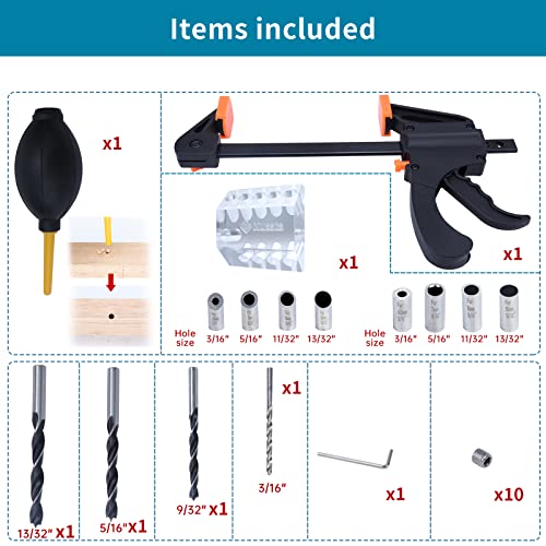 Muzata Upgraded Multi Angle Drill Guide Fit 25 30 35 40 45 90 Degree