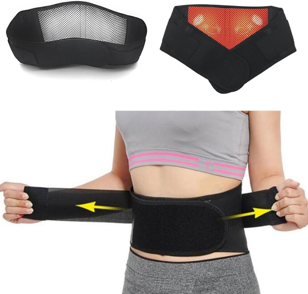 SteelFever Magnetic Self Heat Lower Back Brace Lumbar Support 110cm
