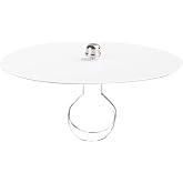 Kiven 6.7 in Round Diffuser Shade with Clip Adapter, Acrylic Lamp Shade Diffusers for Pendants Light Table Lamp, Fits 7-9" Openings, Frosted White, 1 Pack