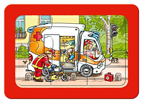 Ravensburger Kinderpuzzle 06944 - Müllabfuhr, Krankenwagen, Abschleppwagen - My first puzzle - Rahmenpuzzle – Bild 8
