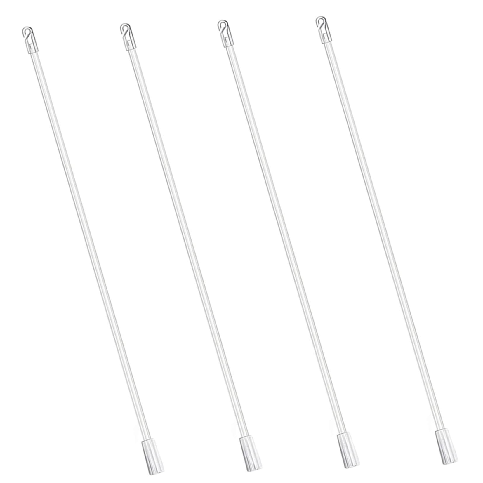 Homoyoyo 4pcs Venetian Blind Rod Venetian Blinds Replacement Rods Wand Replacement with Hook with Hook Opener