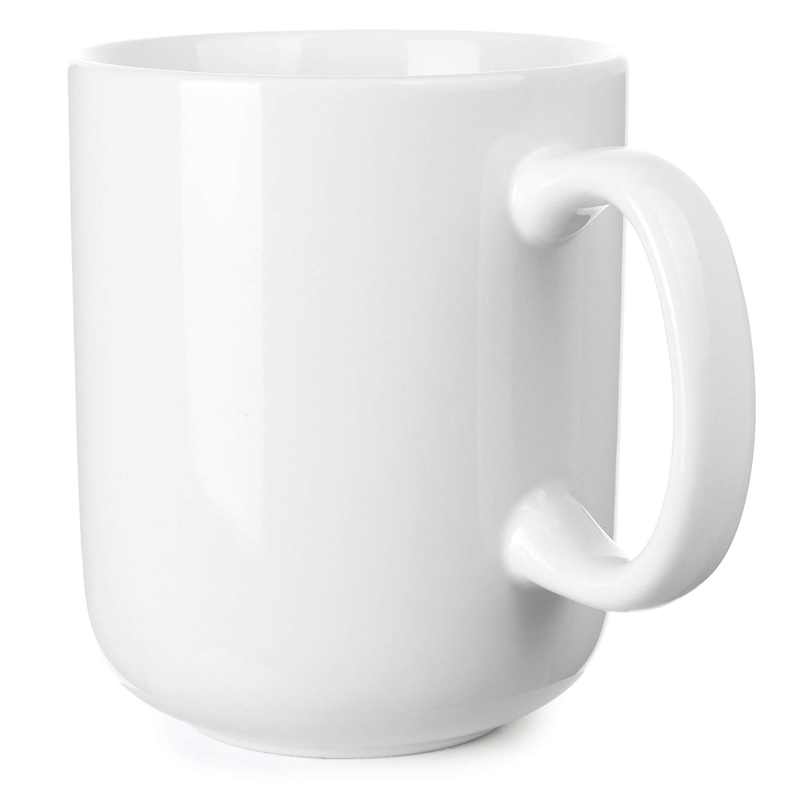 SHOWFULL 20 OZ Large Mug, 600ml Porcelain Extra Big Ceramic Cup for Tea Coffee Hot Chocolate Latte, White