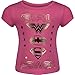 Warner Bros. Justice League Little Girls 4 Pack Graphic T-Shirt Batgirl/Supergirl/Wonder Woman 6X