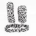uxcell White Leopard Prints Car Gear Shift Knob Handbrake Mirror Cover 3 Pcs