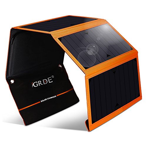 Solar charger, 24w folding solar panel charger with dua…