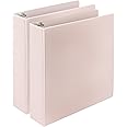 Samsill Plant-Based 2 Inch Durable D-Ring, Made in USA, View Binder, Eco-Friendly, USDA Certified Biobased, 2 Pack, Rose