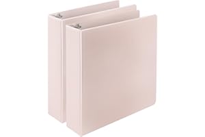 Samsill Plant-Based 2 Inch Durable D-Ring, Made in USA, View Binder, Eco-Friendly, USDA Certified Biobased, 2 Pack, Rose