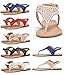DREAM PAIRS MEDINIE Women Rhinestone Casual Wear Cut Out Flat Sandals