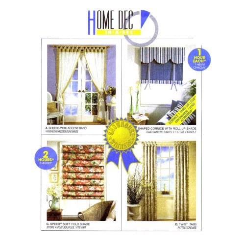 McCall's Home Decor Pattern 3088 Timesaving Window Treatments
