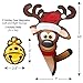 Bigtime Signs Reflective Magnetic Reindeer Car Decoration Kit - 4 Piece Christmas Car Magnets with 2 Jingle Bells - Holiday Car Decor, Festive Auto Decorations for Christmas Spirit - Waiving Reindeer