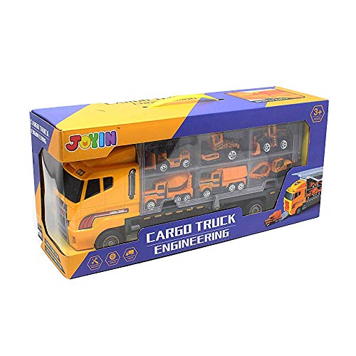 6 Die+cast+Construction+Vehicle+Vehicles+Carrier