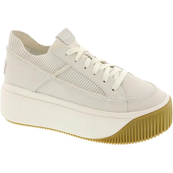 Amazon.com | UGG Women's EZ-DUZZIT T-Strap Sneaker, White, 6.5