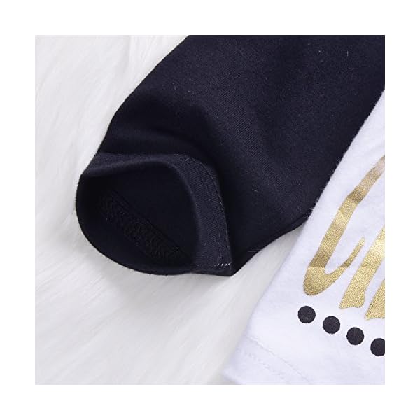 3Pcs Baby Gilrs Christmas Star Letters T-shirt Top+Long Dot Bronzing Pant+Headband Warm Outfit - Image 5