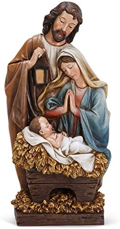 Wood Pallet Holy Family 13 inch Resin Christmas Nativity Table Top Figurine