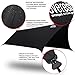 Everest Hammock Rain Fly | Waterproof Outdoor Tarp | Perfect for Camping, Backpacking, Tents, Hammocks, and More | Ripstop Nylon | Lightweight Aluminum Stakes Included - Black