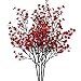 NAHUAA 4 PCS Red Babys Breath Artificial Flowers Fake Silk Real Touch Gypsophila Bouquet Christmas Flowers for Home Office Farmhouse Wedding Table Centerpiece Decor